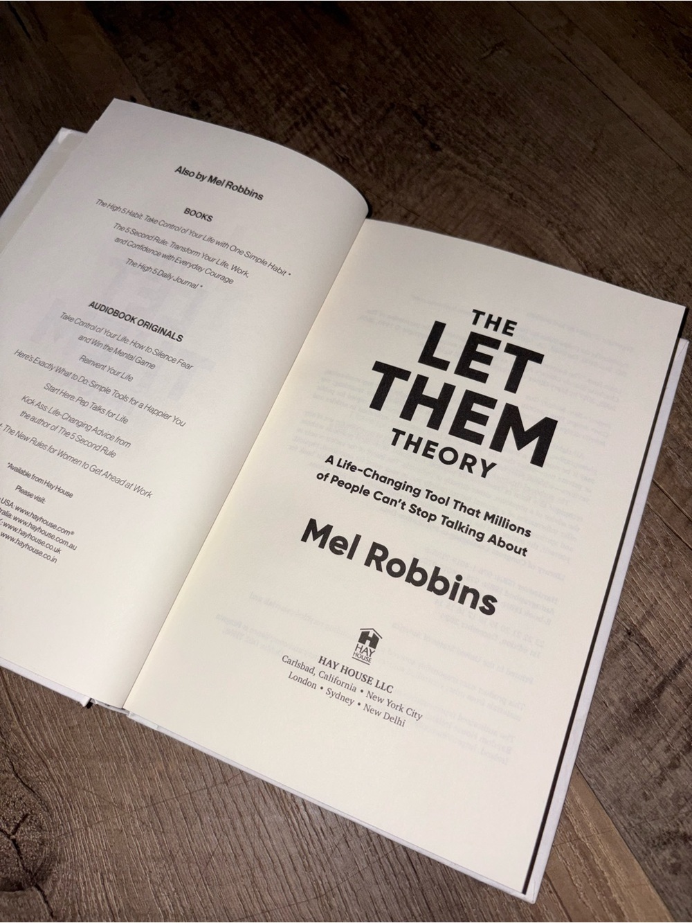 The Let Them Theory by Mel Robbins - White & Black Title Page